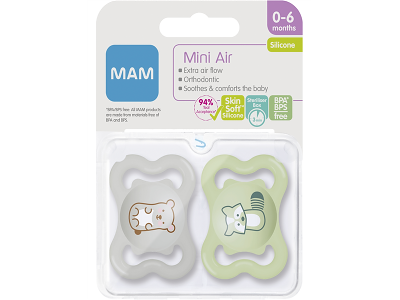MAM SUT AIR 0-6M SILICONE 2 ST
