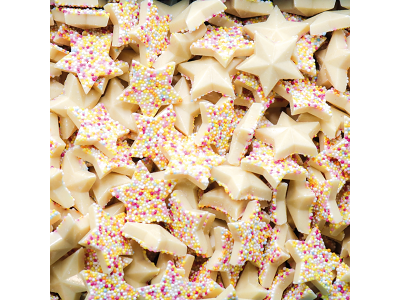 Hvide Chokolade stjerner  L/V 3 kg.