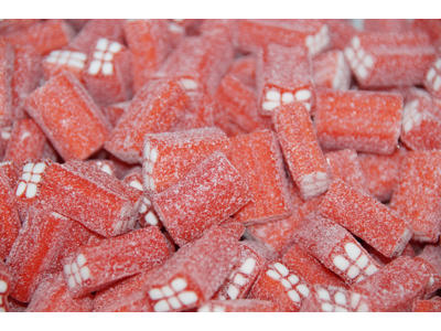 Sour Strawberry Bricks