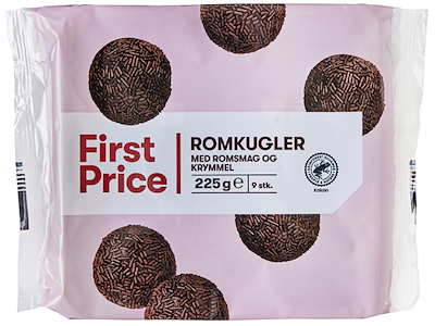 FP romkugler 9 stk. 225 g.