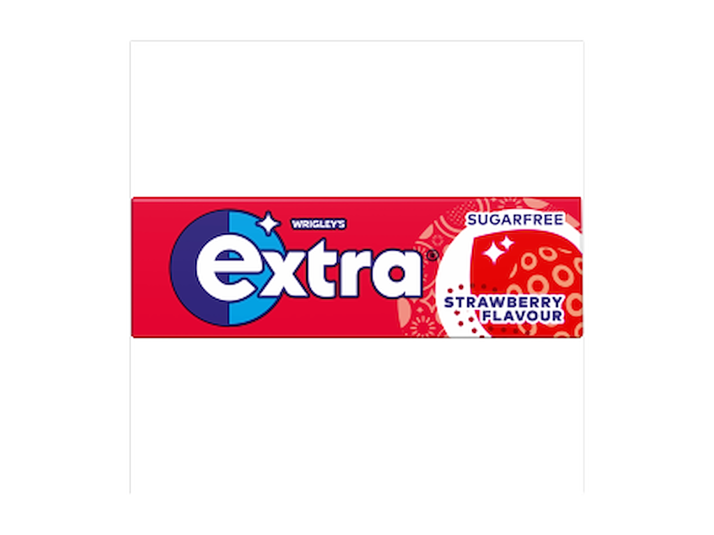Extra Strawberry flavour tyggegummi