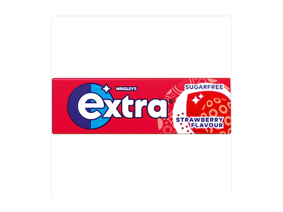 Extra Strawberry flavour tyggegummi